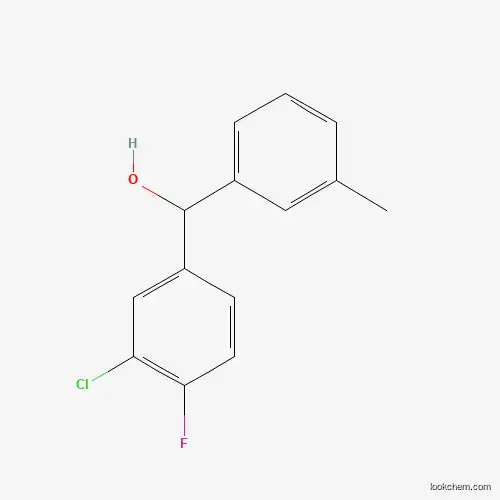 Molecular Structure of 842140-69-6 (3-Chloro-4-fluoro-3'-methylbenzhydrol)