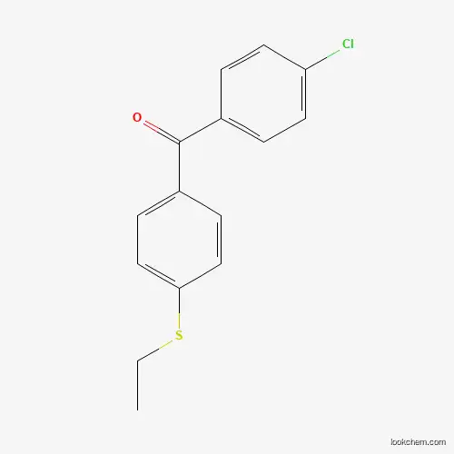 Molecular Structure of 844885-04-7 (4-Chloro-4'-(ethylthio)benzophenone)