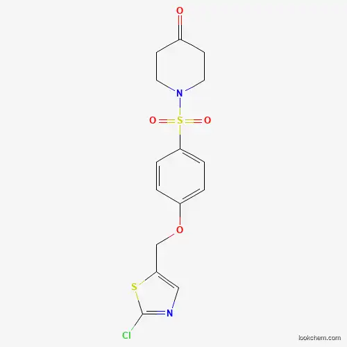 Molecular Structure of 860787-37-7 (1-({4-[(2-chloro-1,3-thiazol-5-yl)methoxy]phenyl}sulfonyl)tetrahydro-4(1H)-pyridinone)