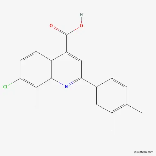 Molecular Structure of 862661-16-3 (7-Chloro-2-(3,4-dimethylphenyl)-8-methylquinoline-4-carboxylic acid)
