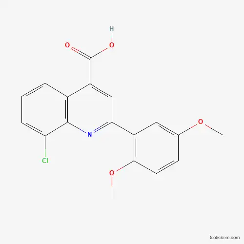 Molecular Structure of 862782-47-6 (8-Chloro-2-(2,5-dimethoxyphenyl)quinoline-4-carboxylic acid)