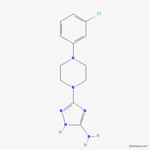 Molecular Structure of 865657-91-6 (3-[4-(3-chlorophenyl)piperazino]-1H-1,2,4-triazol-5-amine)