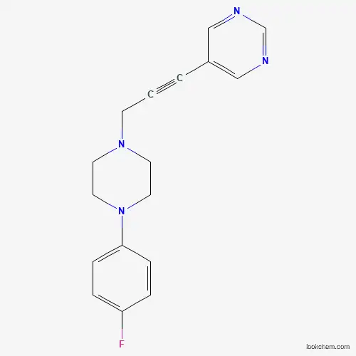 Molecular Structure of 865658-83-9 (5-{3-[4-(4-Fluorophenyl)piperazino]-1-propynyl}pyrimidine)