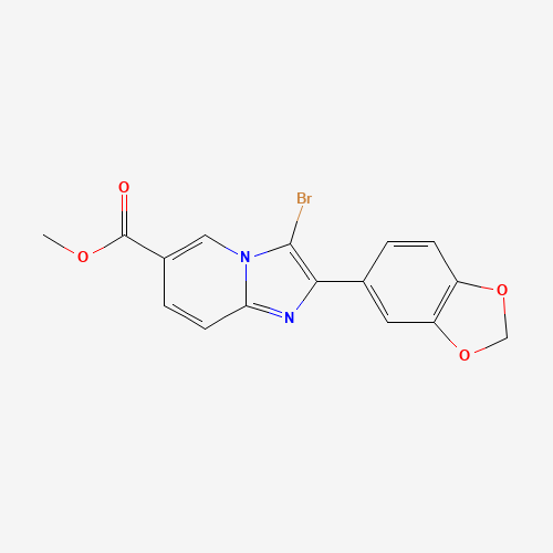 Methyl 2-(1,3-benzodioxol-5-yl)-3-bromoimidazo[1,2-a]pyridine-6-carboxylate