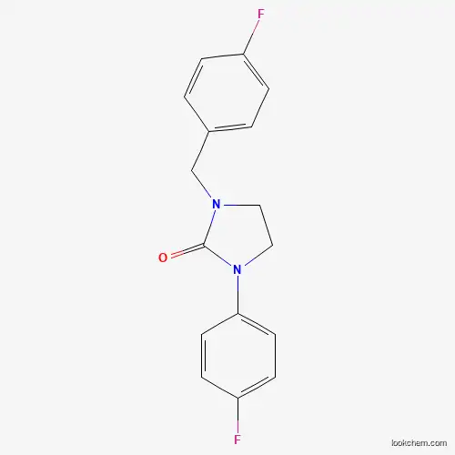 Molecular Structure of 866149-36-2 (1-(4-fluorobenzyl)-3-(4-fluorophenyl)tetrahydro-2H-imidazol-2-one)