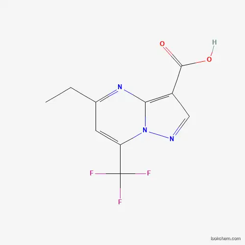 Molecular Structure of 876708-65-5 (5-Ethyl-7-(trifluoromethyl)pyrazolo[1,5-a]pyrimidine-3-carboxylic acid)