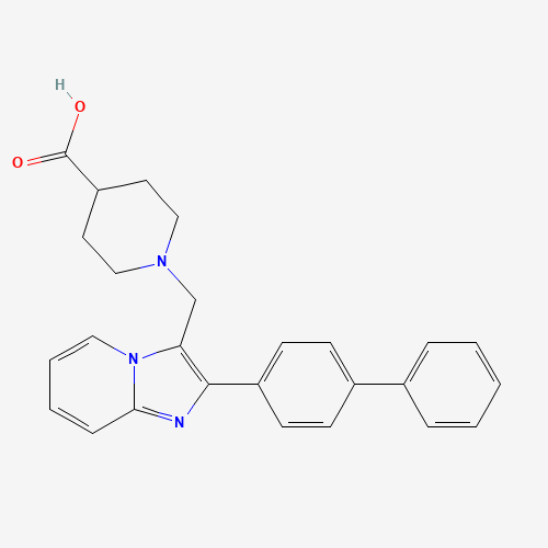 1-(2-Biphenyl-4-yl-imidazo[1,2-a]pyridin-3-ylmethyl)piperidine-4-carboxylicacid
