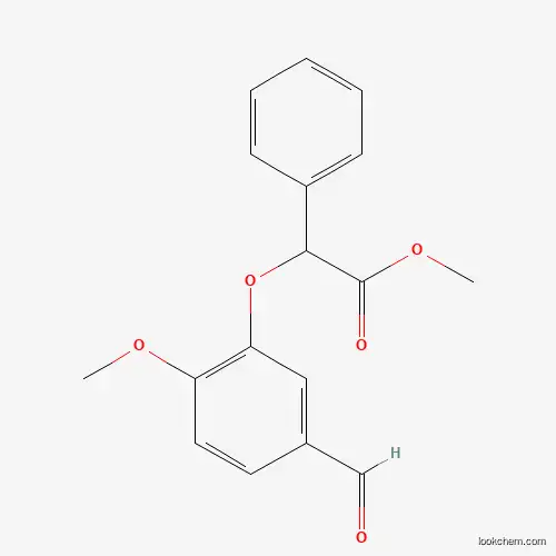 Molecular Structure of 885949-40-6 (Methyl 2-(5-formyl-2-methoxyphenoxy)-2-phenylacetate)