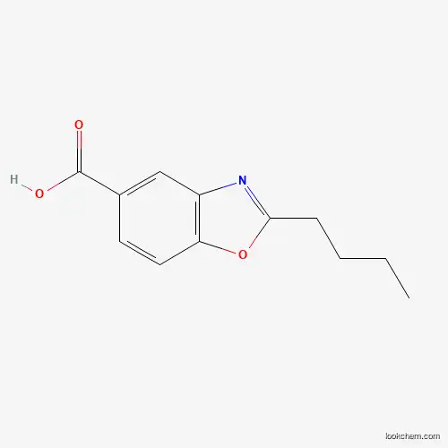Molecular Structure of 885949-50-8 (2-Butyl-1,3-benzoxazole-5-carboxylic acid)