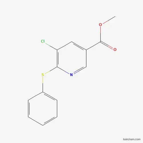 Molecular Structure of 885951-48-4 (Methyl 5-chloro-6-(phenylsulfanyl)nicotinate)