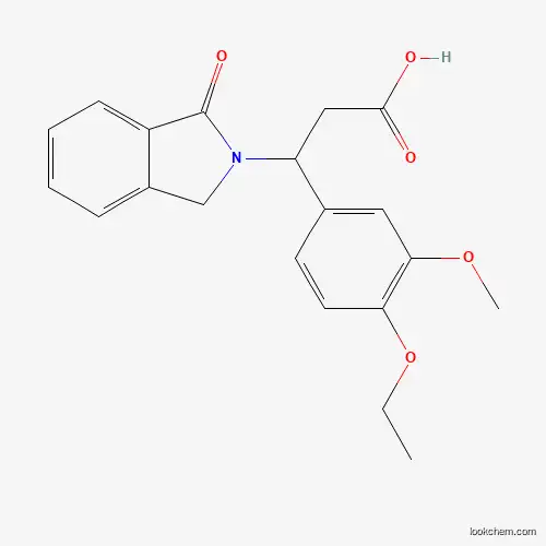 Molecular Structure of 885951-50-8 (3-(4-ethoxy-3-methoxyphenyl)-3-(1-oxo-1,3-dihydro-2H-isoindol-2-yl)propanoic acid)