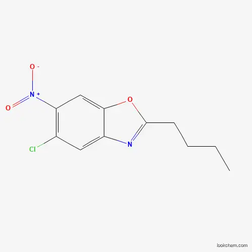 Molecular Structure of 886360-94-7 (2-Butyl-5-chloro-6-nitro-1,3-benzoxazole)