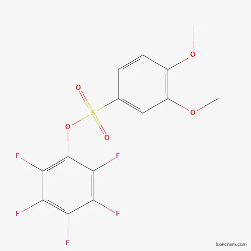 Molecular Structure of 886361-12-2 (2,3,4,5,6-Pentafluorophenyl 3,4-dimethoxybenzenesulfonate)