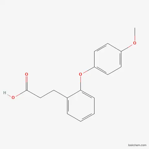 Molecular Structure of 886361-17-7 (3-[2-(4-methoxyphenoxy)phenyl]propanoic Acid)
