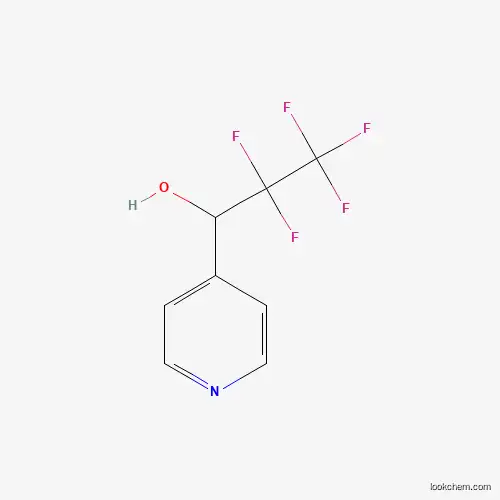 Molecular Structure of 886496-24-8 (2,2,3,3,3-Pentafluoro-1-(pyridine-4-yl)propane-1-ol)