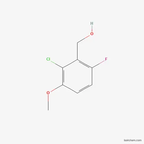 Molecular Structure of 886499-49-6 (2-Chloro-6-fluoro-3-methoxybenzyl alcohol)