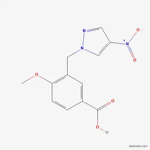 Molecular Structure of 956204-53-8 (4-methoxy-3-[(4-nitro-1H-pyrazol-1-yl)methyl]benzoic acid)