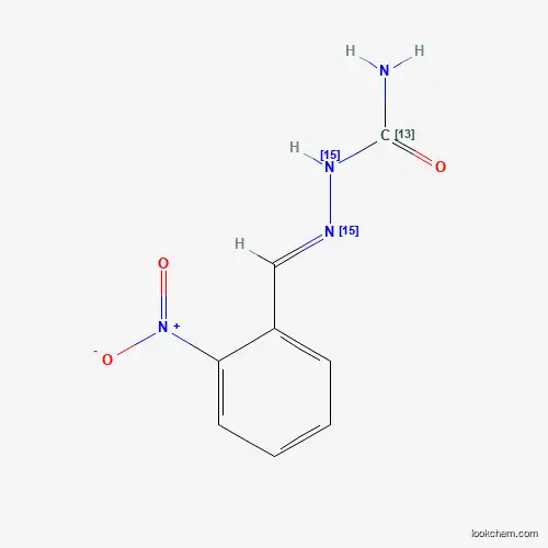 Molecular Structure of 957509-32-9 (2-NitrobenzaldehydeSemicarbazone-13C,15N2)
