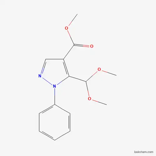 Molecular Structure of 957947-49-8 (5-Dimethoxymethyl-1-phenyl-1H-pyrazole-4-carboxylic acid methyl ester)