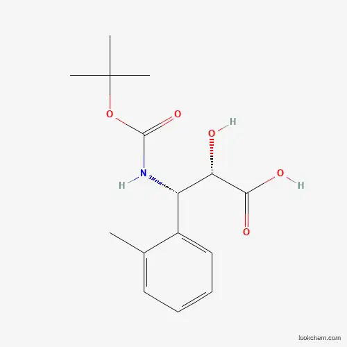 Molecular Structure of 959574-10-8 ((2S,3S)-3-((tert-Butoxycarbonyl)amino)-2-hydroxy-3-(o-tolyl)propanoic acid)