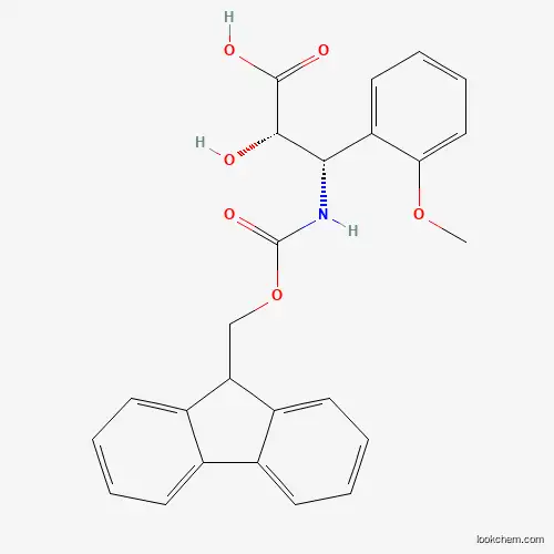 Molecular Structure of 959576-01-3 ((2S,3S)-3-((((9H-Fluoren-9-yl)methoxy)carbonyl)amino)-2-hydroxy-3-(2-methoxyphenyl)propanoic acid)