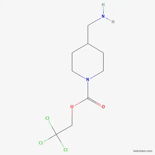 Molecular Structure of 959581-00-1 (2,2,2-Trichloroethyl 4-(aminomethyl)piperidine-1-carboxylate)