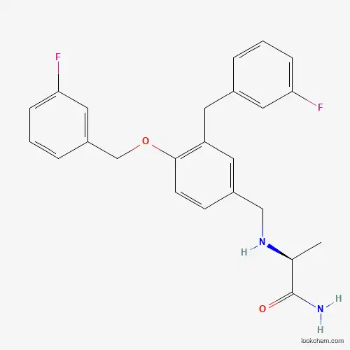 Molecular Structure of 1000370-27-3 ((S)-2-((3-(3-Fluorobenzyl)-4-((3-fluorobenzyl)oxy)benzyl)amino)propanamide)