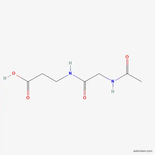 Molecular Structure of 1016788-34-3 (3-(2-Acetamidoacetamido)propanoic acid)