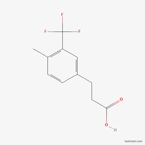Molecular Structure of 1017778-20-9 (3-[4-Methyl-3-(trifluoromethyl)phenyl]propionic acid)