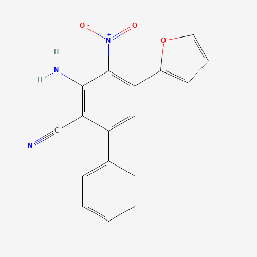 3-amino-5-(furan-2-yl)-4-nitrobiphenyl-2-carbonitrile
