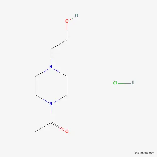 Molecular Structure of 1176419-58-1 (1-(4-(2-Hydroxyethyl)piperazin-1-yl)ethanone hydrochloride)