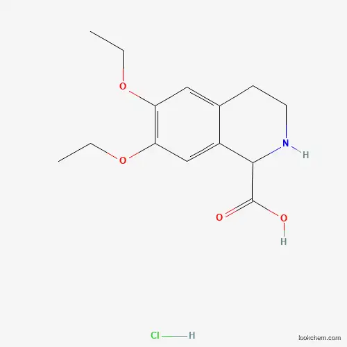 Molecular Structure of 1214143-07-3 (6,7-Diethoxy-1,2,3,4-tetrahydro-isoquinoline-1-carboxylic acid hydrochloride)