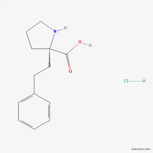 (2R)-2-(2-phenylethyl)pyrrolidine-2-carboxylic acid,hydrochloride