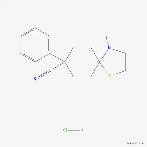 Molecular Structure of 1221792-40-0 (8-Phenyl-1-thia-4-azaspiro[4.5]decane-8-carbonitrile hydrochloride)