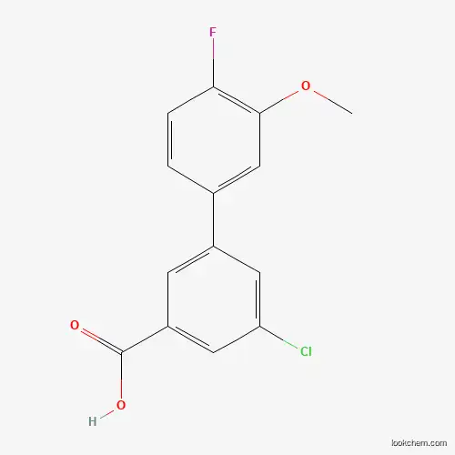 Molecular Structure of 1261901-07-8 (5-Chloro-3-(4-fluoro-3-methoxyphenyl)benzoic acid)
