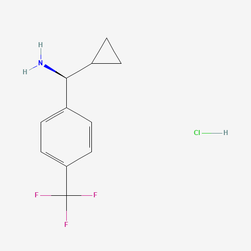 Molecular Structure of 1263094-18-3 ((S)-Cyclopropyl(4-(trifluoromethyl)phenyl)methanamine hydrochloride)
