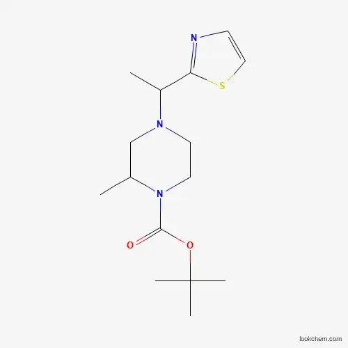 tert-Butyl 2-methyl-4-(1-(thiazol-2-yl)ethyl)piperazine-1-carboxylate