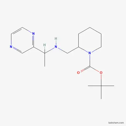 tert-Butyl 2-(((1-(pyrazin-2-yl)ethyl)amino)methyl)piperidine-1-carboxylate