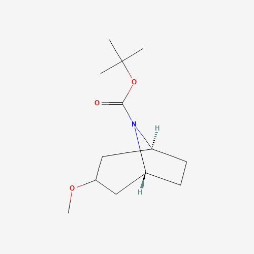 Molecular Structure of 1307254-50-7 (8-Azabicyclo[3.2.1]octane-8-carboxylic acid, 3-methoxy-, 1,1-dimethylethyl ester, (3-endo)-)