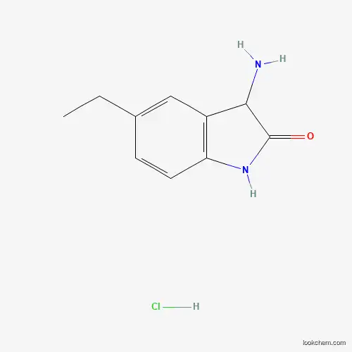 Molecular Structure of 1311314-07-4 (3-Amino-5-ethyl-1,3-dihydro-2H-indol-2-one hydrochloride)