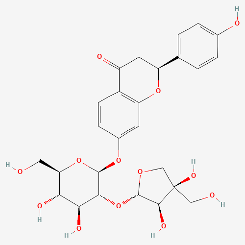 Liquiritigenin-7-O-β-D-glucopyranosyl-(1→2)-β-D-apiofuranoside