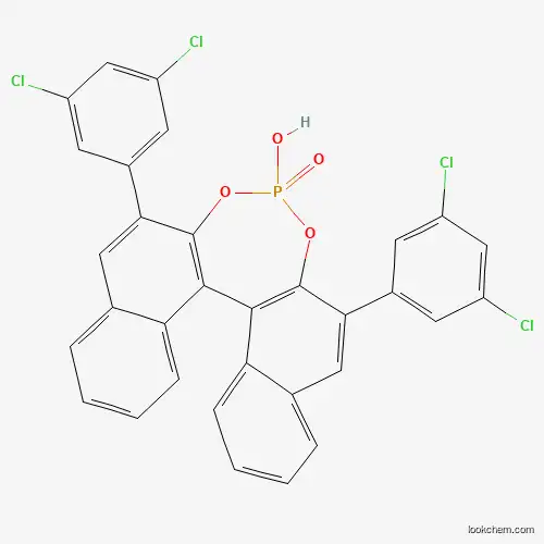 Molecular Structure of 1374030-20-2 ((R)-3,3'-Bis(3,5-dichlorophenyl)-1,1'-binapthyl-2,2'-diyl hydrogenphosphate)
