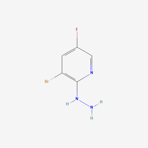 Molecular Structure of 1379360-21-0 (3-Bromo-5-fluoro-2-hydrazinylpyridine)