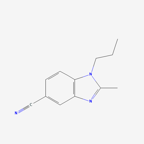Molecular Structure of 1403483-82-8 (2-Methyl-1-propyl-1,3-benzodiazole-5-carbonitrile)