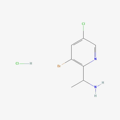 Molecular Structure of 1432754-20-5 (1-(3-Bromo-5-chloropyridin-2-yl)ethanamine hydrochloride)