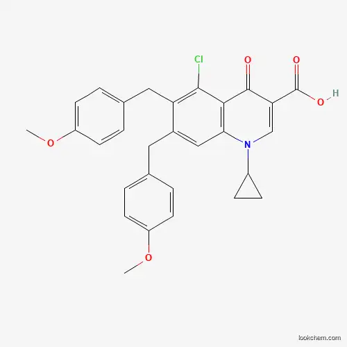 5-Chloro-1-cyclopropyl-6,7-bis(4-methoxybenzyl)-4-oxo-1,4-dihydroquinoline-3-carboxylic acid