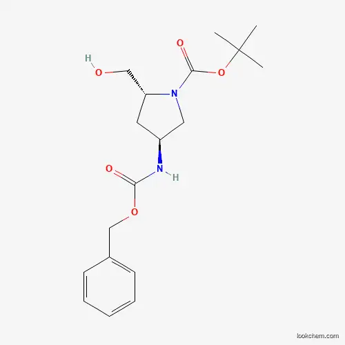 (2R,4S)-tert-Butyl 4-(((benzyloxy)carbonyl)amino)-2-(hydroxymethyl)pyrrolidine-1-carboxylate