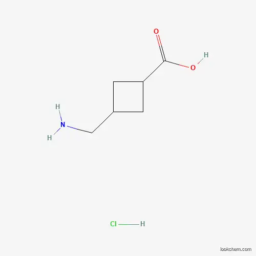 Molecular Structure of 1818847-68-5 (3-(Aminomethyl)cyclobutanecarboxylic acid hcl)