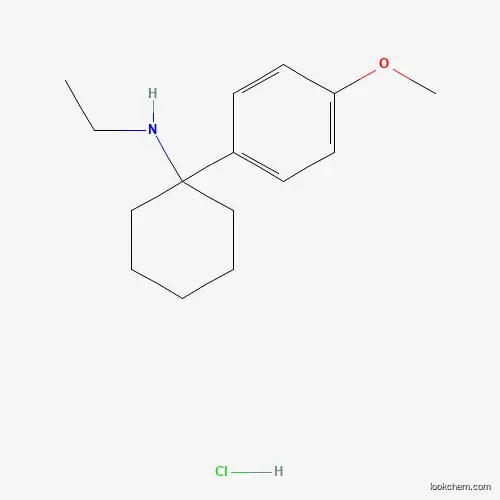 Molecular Structure of 1933-15-9 (N-Ethyl-1-(4-methoxyphenyl)cyclohexanamine hydrochloride)