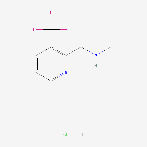 Molecular Structure of 1951441-74-9 (N-Methyl-1-(3-(trifluoromethyl)pyridin-2-yl)methanamine hydrochloride)
